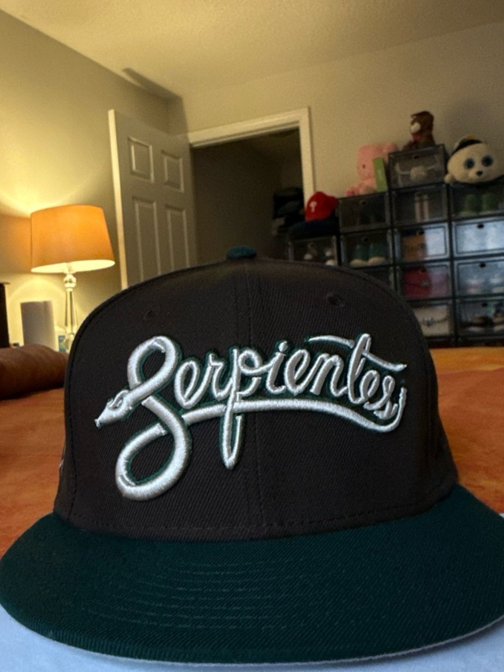 New Era Serpientes Script Snapback Hat - Black/Teal